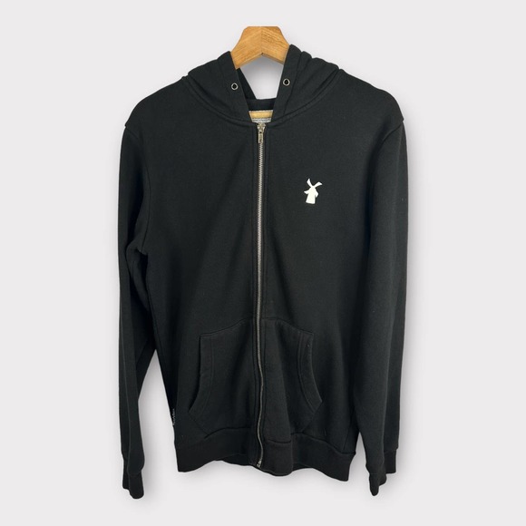 Dutch Bros Other - Dutch Bros Mens size Small Zip Up Guaranteed to Satisfy Graphic Hoodie Black